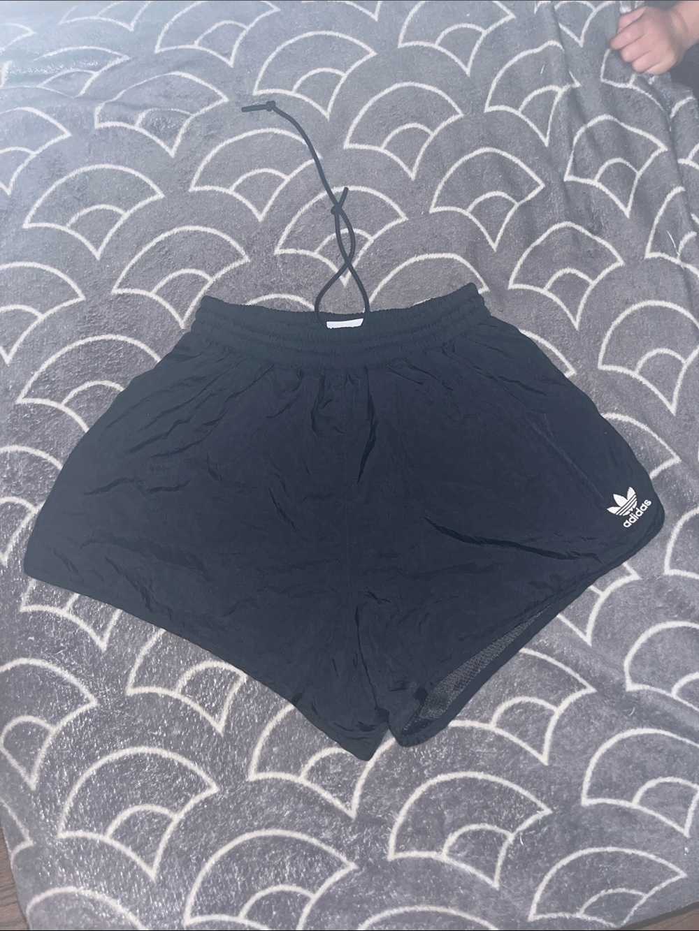 adidas Black Women’s Athletic Shorts with Trefoil Logo